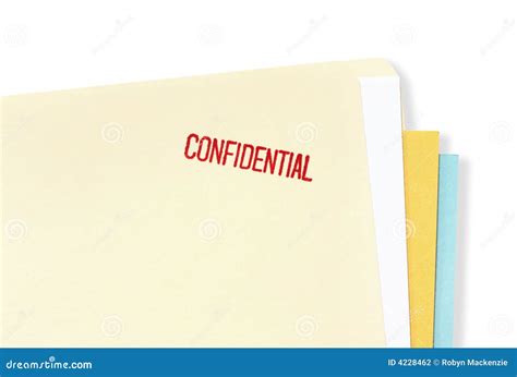 Confidential File Folder stock photo. Image of file, office - 4228462