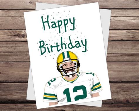 Aaron Rodgers birthday card Green Bay Packers gift Unique | Etsy