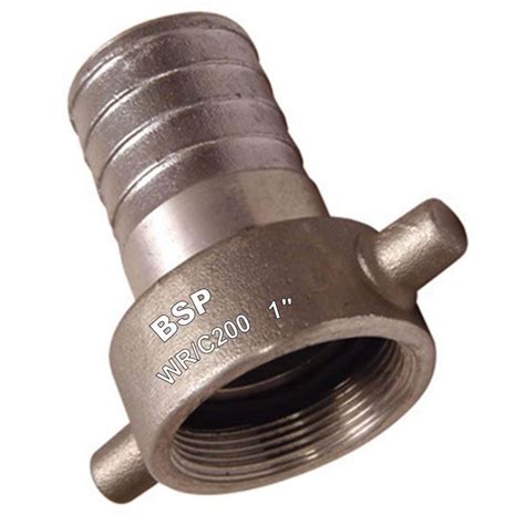 BSP Coupling Water Pump 1 Inch Female Hose Tail Connector 25mm Suction Layflat - Dynatex