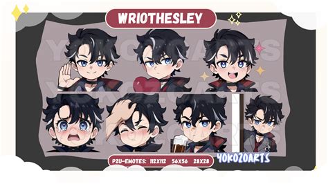 Genshin Impact Wriothesley Emotes, Ready to Use Cute Chibi Emotes for Discord/youtube/twitch - Etsy