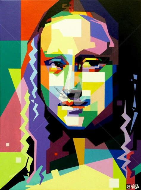 Mona Lisa, Painting by Laurent Sailla | Artmajeur | Pop art portraits ...