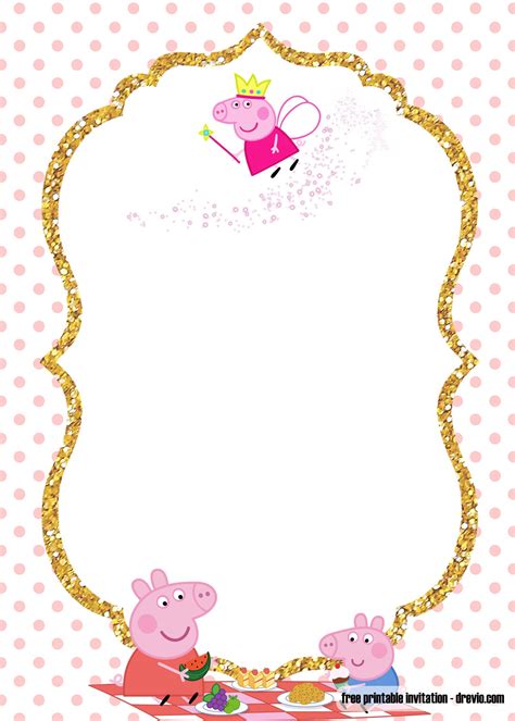 FREE Printable Peppa Pig Invitation Template | Download Hundreds FREE PRINTABLE Birthday ...