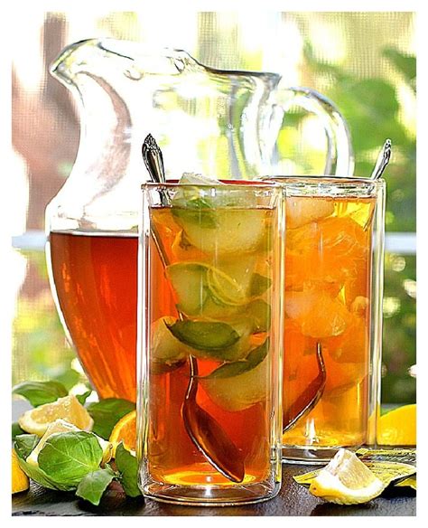 Sparkling Basil Lemonade Iced Tea - TheVegLife