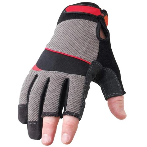 Work Gloves Hand Protection With Figtertip Dexterity Fingerless Design ...