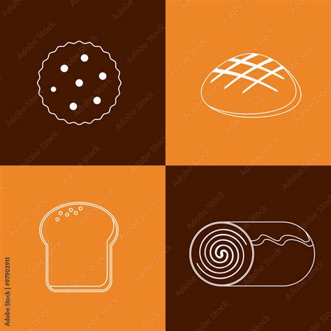 Bakery icons design Stock Vector | Adobe Stock