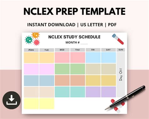 Nclex Study Schedule, NCLEX RN Study Plan, NCLEX Study Guide, Med Exam, Nursing School Exam ...