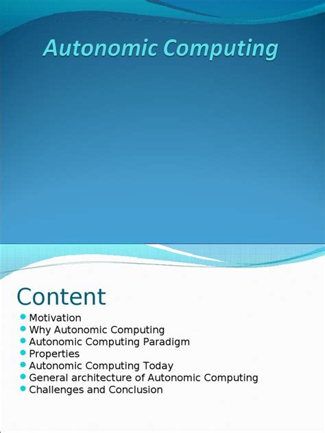 Autonomic Computing | Computing | Technology | Free 30-day Trial | Scribd