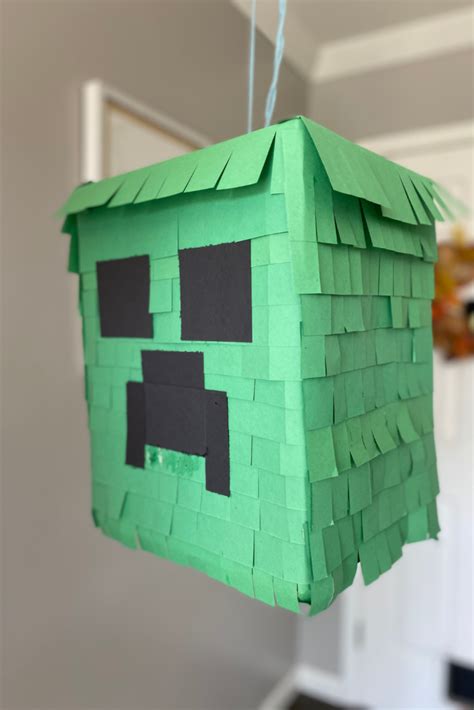 How to Make an Easy DIY Minecraft Creeper Piñata + 3 Free Piñata Filler ...