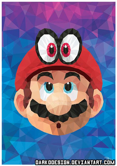 Super Mario Odyssey - Mario and Cappy Poly Art by DarkoDesign on DeviantArt