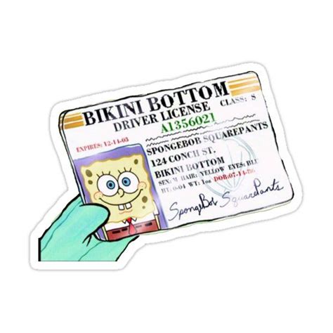 spongebob driver license template - Hermine Foy