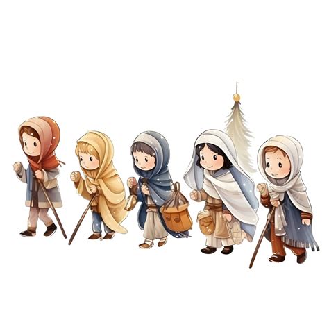Christmas Nativity Scene Parade Of Children On Winter Day, Ancient City, Nativity Scene ...