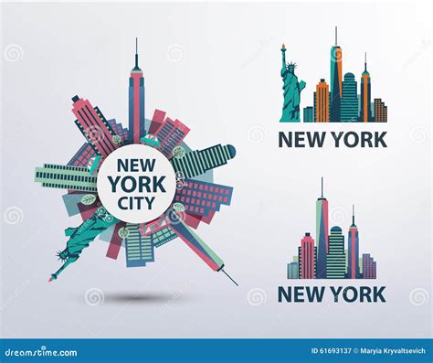 Vector Set Of NYC, New York City Icons, Logos Stock Vector - Image ...