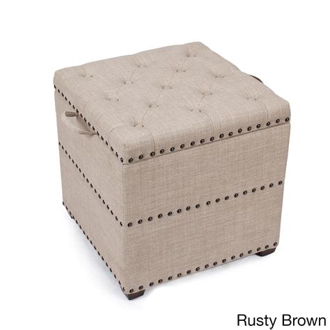 Adeco Fabric Square Ottoman with Tray - Walmart.com - Walmart.com