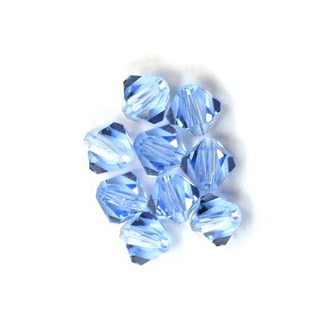 Light Sapphire Crystal Bicone Bead