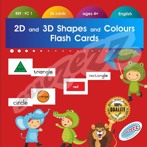Flashcards - 2D & 3D Shapes And Colours - Suczezz