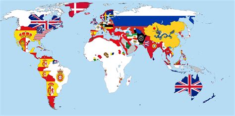 World Map With Countries And Their Flags