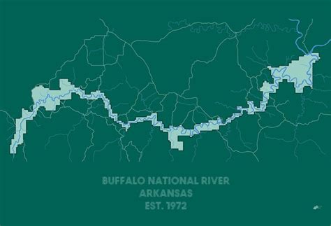 Buffalo National River Map | National parks map, Map, River