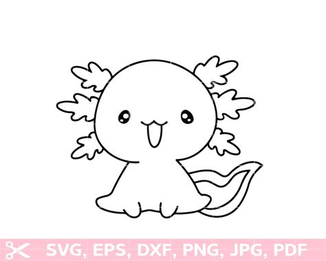 Axolotl Outline Svg Axolotl Silhouette - Etsy New Zealand