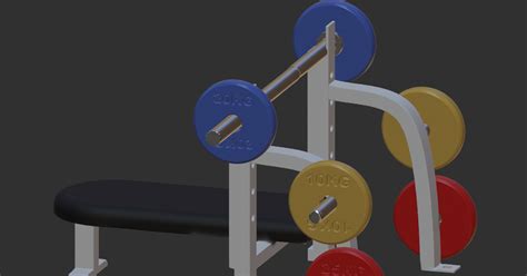 Flat bench press and weights by 1994df | Download free STL model | Printables.com