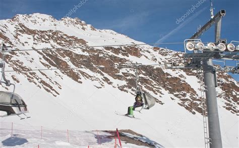 Props ski lifts. The resort of Solden. Austria Stock Photo by ...