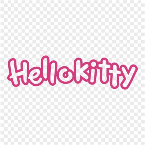 Hello Kitty Pink Font Brand Text Transparent Background | Citypng