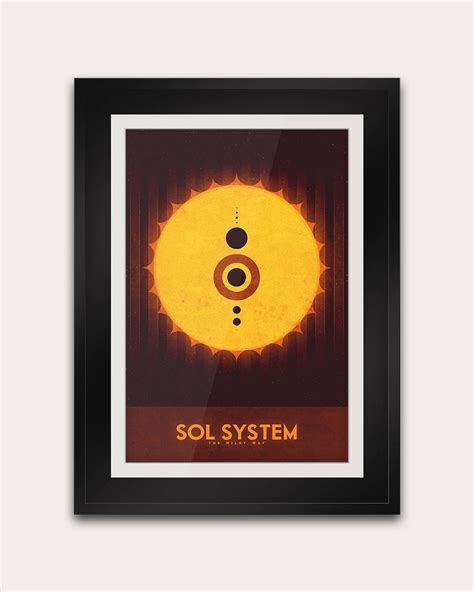 Minimalist Solar System Poster or Postercard Galaxy Art - Etsy