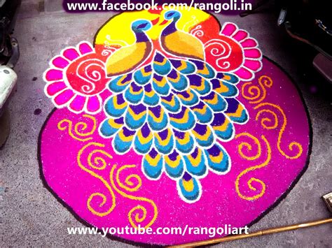 Diwali Rangoli , Kolam , Designs Images: Peacock Rangoli Designs 2015