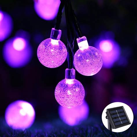 Qedertek LED Christmas Lights Outdoor Waterproof Globe Ball Solar String Light 19.7ft 30 LED ...