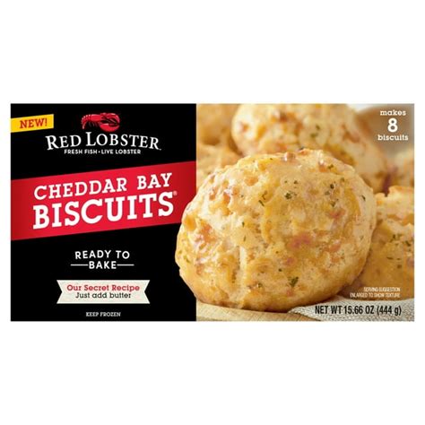 Red Lobster Cheddar Bay Frozen Biscuits, Ready to Bake, 15.66 oz Box ...