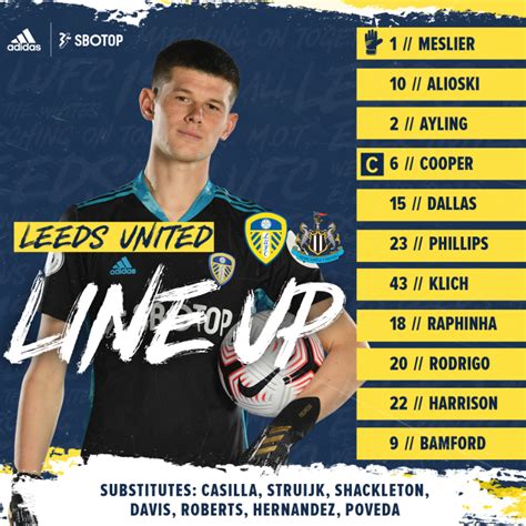 LUFC Lineup vs Newcastle United : r/LeedsUnited