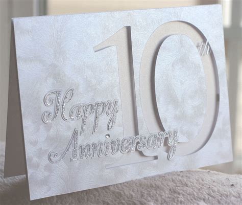 Happy 10th Anniversary Card custom year available