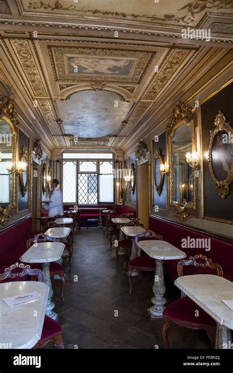 Interior of Caffe Florian, Piazza San Marco, San Marco, Venice, Veneto ...