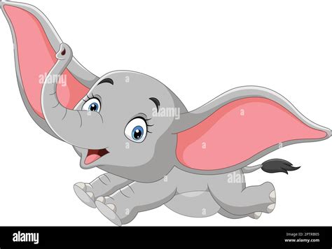 Cartoon happy baby elephant flying Stock Vector Image & Art - Alamy