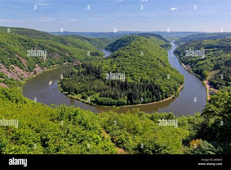 Big loop of saar river near orscholz hi-res stock photography and images - Alamy