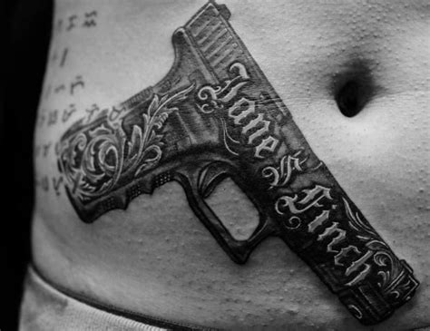 60 Glock Tattoo Ideas For Men - Handgun Designs