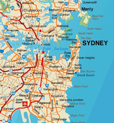 Sydney maps: Suburbs map of Sydney Australia | Sydney map, Sydney hotel ...