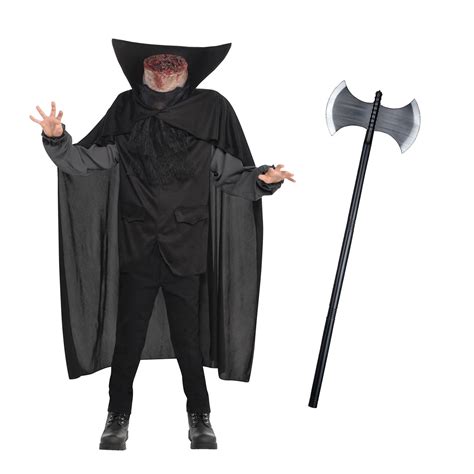 Mens Headless Horseman Beheaded Bloody Axe Halloween Horror Fancy Dress ...