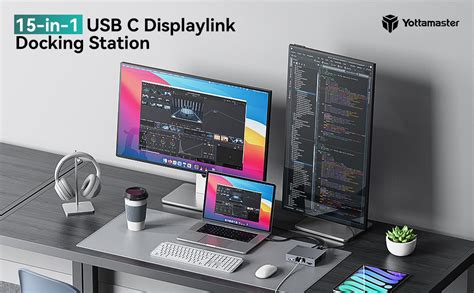 Yottamaster Displaylink Docking Station 15 in 1 USB-C Displaylink Dock