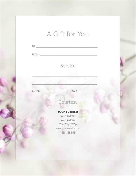 Spa Day Gift Certificate Template - Professional Template Ideas