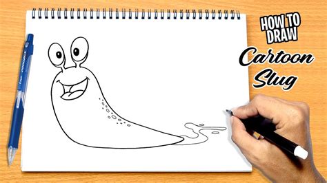 How to draw Cartoon Slug - YouTube