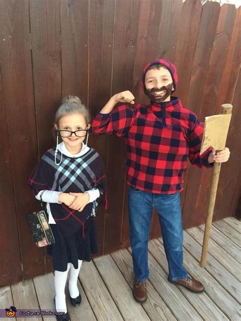 Lumberjack Man and Librarian Costume | DIY Costumes Under $45