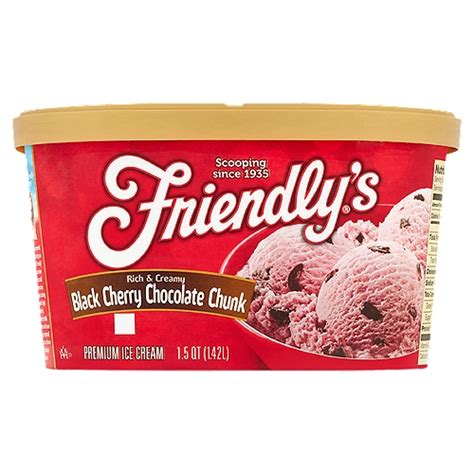 Friendly's Rich & Creamy Black Cherry Chocolate Chunk Premium Ice Cream ...