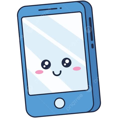 Cute Mobile Phone Vector, Cute, Mobile Phone, Cartoon PNG and Vector with Transparent Background ...