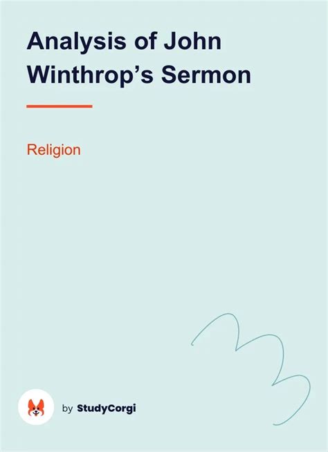 Analysis of John Winthrop's Sermon | Free Essay Example