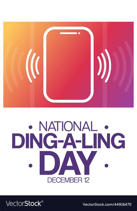 National ding-a-ling day december 12 Royalty Free Vector