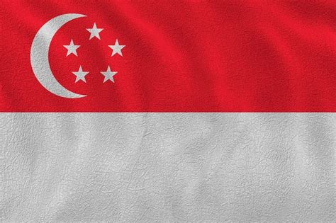 Premium Photo | National flag of Singapore Background with flag of ...