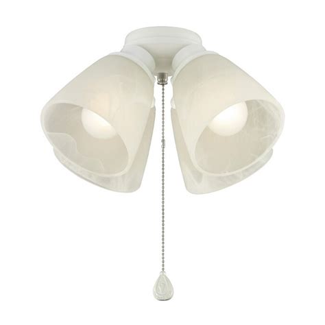 Harbor Breeze 4-Light White Incandescent Ceiling Fan Light Kit in the ...