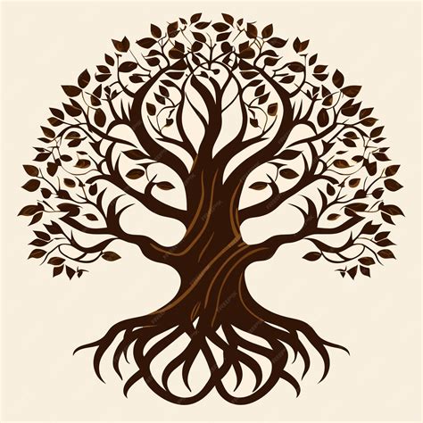 Premium Vector | Flat design family tree silhouette or tree life concept illustration