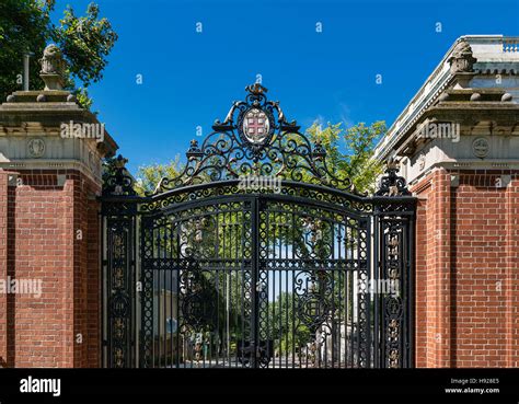 Brown University campus gate Stock Photo - Alamy