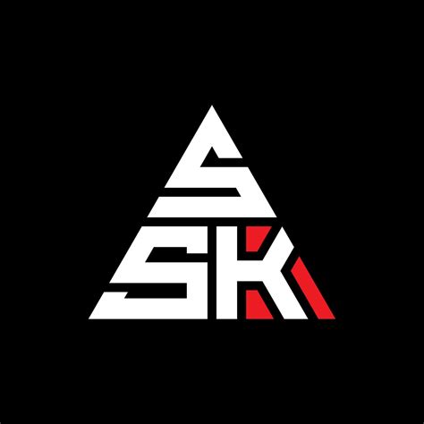 SSK triangle letter logo design with triangle shape. SSK triangle logo ...